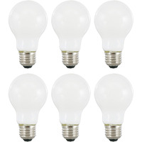 Sylvania Led Truwave Natural Series A19 Light Bulb, 60W Equivalent, Efficient 8W, Dimmable, 800 Lumens, Frosted, 5000K, Daylight - 6 Pack (40815)