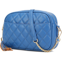 Lola Mae Quilted Crossbody Bag, Medium Lightweight Shoulder Purse Top Zipper Tassel Accent Royal Blue Purse (Royal-Blue)