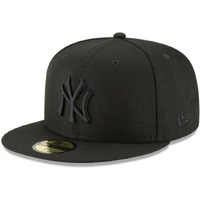 New Era 59Fifty Hat Mlb Basic New York Yankees Black/Black Fitted Baseball Cap (7 7/8)