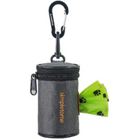 Simpletome Dog Waste Bag Dispenser For Leash Belt Waterproof 1680D Oxford Ykk Zipper (Grey)