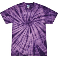 Colortone 100% Cotton Spider Tie Dye T-Shirt For Women And Men, 2X-Large, Spider Purple