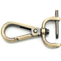 Craftmemore 2Pcs Detachable Snap Hook Swivel Clasp Wscrew Bar Vt493 Bag Strap Hardware Replacement (12 Inch, Brushed Brass)