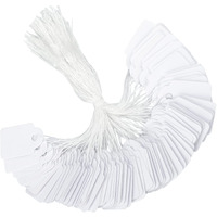 Joycraft 500Pcs Price Tags With String Attached,Super Mini White Writable Merchandise Hang Tags,Price Labels Display Tags With String,Marking Strung Tags For Product Jewelry Clothing Tags(0.95\"X0.6\")