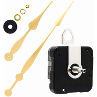 Tikround Youngtown 12888 High Torque Long Shaft Clock Movement Mechanism With 12 Inch Long Spade Hands (Gold 1 Set)