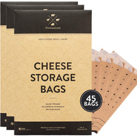 Formaticum Cheese Storage Bags, Keep Charcuterie Fresh, Wax Paper Bags, 45 Count