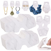 200Pcs Bracelet Cards,Necklace Cards,Keychain Display Cards,Hair Band Cards,Self Adhensive Fold Over Jewelry Packaging (Mable, 1.8X4.7 Inches)