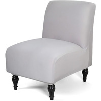 Liykimt Armless Accent Chair Cover Slipcover,Slipper Chair Stretch Spandex Removable For Armless Chair Furniture Protector Covers For Living Dining Room Hotel (Light Gray, 1)