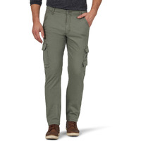 Wrangler Authentics Mens Regular Tapered Cargo Pants, Dusty Olive, 34W X 34L Us