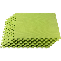 We Sell Mats 3/8 Inch Thick Multipurpose Exercise Floor Mat With Eva Foam, Interlocking Tiles, Anti-Fatigue For Home Or Gym, 24 In X 24 In