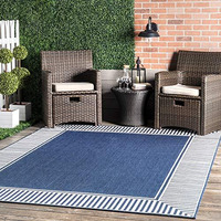 Nuloom Asha Simple Border Indooroutdoor Area Rug, 6 7 X 9, Navy