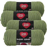 Red Heart Super Saver Yarn (4-Pack Of 7Oz Skeins) (Tea Leaf)