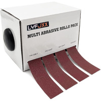 Lyfjxx Emery Cloth Roll, 150 240 320 400 Grit Abrasive Sand Paper Roll, Emery Cloth Assortment, Emery Cloth For Metal, Each Roll, 8 Meter