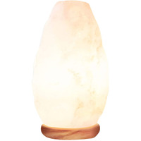 Himalayan Glow Crystal Salt Lamp, 5-7 Lbs Hand Curved Night Light, Salt Lamp With Neem Wooden Base, Best For Gift And Home Decor (Etl Certified) - White