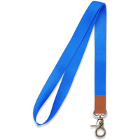 Honzuen Long Neck Lanyard Leather Keychains With Metal Clasp, Sturdy Durable Women Men Id Badge Lanyard, Neck Lanyard Strap Ideal For Car Keys, Card Holder, Whistle, Keychain, Wallet