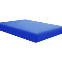 Sfoothome Single Fitted Sheet (Queen - Royal Blue) - Deep Pocket Brushed Velvety Microfiber, Breathable, Extra Soft And Comfortable - Wrinkle, Fade, Stain And Abrasion Resistant