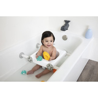 Regalo Baby Basics Bath Seat, Award Winning Brand, Provides Support And Balance For Sit-Up Bathing, Includes Strong And Secure Suction Cup System, Drain Holes For Easy Clean Up, White