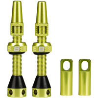 Bwshlf Tubeless Presta Valve Stem 40/44/55/60/65/80/100 Mm, Super Light Alloy Presta Valve Stem Kit With Valve Core Remover Tool And Valve Stem Caps - Multiple Color And Size Options(Pair)