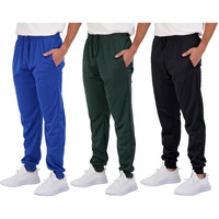 3 Pack Boys Tricot Sweatpants Joggers Kids Boy Jogger Sweatpant Pant Track Pants Athletic Workout Gym Apparel Training Fleece Tapered Slim Fit Tiro Soccer Casual Clothing,Set 7,M (10/12)