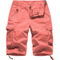 Women\'s Cotton Lightweight Multi Pockets Sport Outdoor Hiking Camping Summer Cargo Bermuda Shorts Coral Essence Us 20