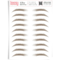 Brows By Bossy Studio & Co Temporary Eyebrow Tattoos Waterproof Eyebrow Stickers, False Tattoos Hair Like Peel Off Instant Transfer Brow Natural Ash Brown