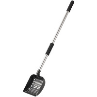 Yangbaga Metal Cat Litter Scoop With Deep Shovel&Long Handle,Detachable Stainless Steel Non-Stick Litter Sifter With Foam Padded Grip, No Bending Back Heavy Duty Cat Litter Scooper