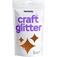Hemway Craft Glitter 100G / 3.5Oz Glitter Flakes For Arts Crafts Tumblers Resin Epoxy Scrapbook Glass Schools Paper Halloween Decorations - Ultrafine (1/128" 0.008" 0.2Mm) - Copper Holographic