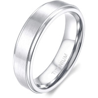 Tigrade 4Mm 6Mm 8Mm 10Mm Black Titanium Rings Wedding Band Matte Comfort Fit For Men Women Size 3-15,Silver 6Mm, Size 9