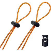 Flow Bungee Goggle Strap Kit (2-Pack) - Universal Adjustable Replacement Straps For Swim Goggles (Bright Orange)