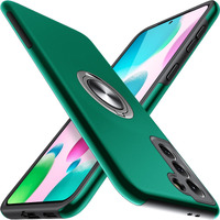 Jame Designed For Samsung Galaxy S21 Case (Not For S21 Plus & S21 Ultra), Slim Tough Rugged Shockproof Protective Case With Metal Ring Kickstand For Samsung Galaxy S21 6.2 Inch, Green