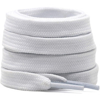 Delele Solid Flat Shoe Laces: Hollow Thick White Shoelaces For Sneakers 2 Pair 67 Inch
