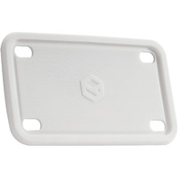 Rightcar Solutions Motorcycle Silicone License Plate Frames | The Original Premium Grade Silicone Bike Plate Frame | Rust Proof, Rattle Proof, Weather Proof License Plate Holder (White)