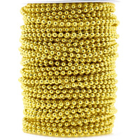 Mandala Crafts Faux Gold Pearl Beads Garland - 4Mm 44 Yds Gold Pearl Strands Spool Pearl String Bead Roll Pearl Garland For Wedding Party Christmas Tree Decoration