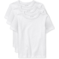 The Children's Place Baby Boys And Toddler Short Sleeve Basic Layering T-Shirt Shirt, White 3 Pack, 3T Us