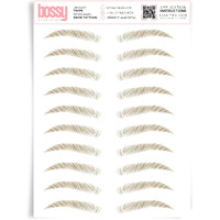 Brows By Bossy Studio & Co Temporary Eyebrow Tattoos Waterproof Eyebrow Stickers, False Tattoos Hair Like Peel Off Instant Transfer Brow Upward Taupe