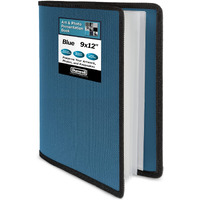 Dunwell Art Portfolio 9X12 Folder - (Blue), Portfolio Folder For Artwork, 9 X 12 Art Folder, 24 Pockets Display 48 Pages, Portfolio Binder, Portfolio Book, Art Binder, Kids 9X12 Art Portfolio