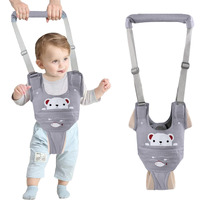 Ocanoiy Baby Walking Harness Handheld Baby Walker Assistant Belt Adjustable Toddler Infant Walker Safety Harnesses Standing Up And Walking Learning Helper With Detachable Crotch For 9-24 Month (Gray)