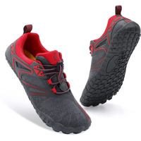 Xihalook Outdoor Hiking Shoes Mens Kayaking Surfing Creek Wading Shoes For Water Aerobics Quick Dry Barefoot Black Red, 12 Women/11 Men