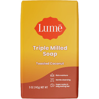 Lume Triple Milled Soap - Rich Moisture  Gentle Cleansing - Paraben Free, Phthalate Free, Skin Safe - 5 Ounce (Toasted Coconut)