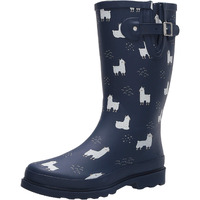 Western Chief Printed Tall Rain Boot For Women - Round Toe, Removable Insole, And Lightly Padded Footbed No Probllama 10 M