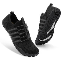 Xihalook Womens Mens Quick Dry Barefoot Sports Park Pool Beach Water Aqua Shoes Athletic Hiking Shoes Black, 13 Women/12 Men