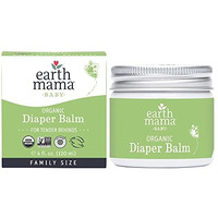 Earth Mama Organic Diaper Balm Economy Family Size  Ewg Verified, Gentle Multitasking Cream For Sensitive Skin, 4-Fluid Ounce