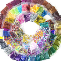 Horizon Group Usa Assorted Glitter Set Of 90 Colors, Fine Glitter, Chunky Glitter, Neon Glitter, Glitter Shapes, Foil Glitter, Body Glitter, Glitter For Crafts, Slime, Epoxy, Tumblers