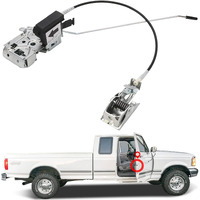 F4Tz-15219A64-A Door Latch Lock Assembly Front Right Passenger Side For 1992 1993 1994 1995 1996 1997 Ford F350 F250, 92-96 F150 Bronco Rh Side Power Door Latch Lock Actuator Motor Cable Rod Kit
