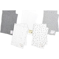Burts Bees Baby - Burp Cloths, 5-Pack Extra Absorbent 100 Organic Cotton Drool Cloths