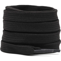 Delele Solid Flat Shoe Laces: Hollow Thick Black Shoelaces For Sneakers 2 Pair 75 Inch