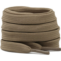Delele Solid Flat Shoe Laces: Hollow Thick Khaki Shoelaces For Sneakers 2 Pair 79 Inch