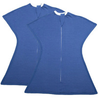 Sleepingbaby Zipadee-Zip Swaddle With Zipper Convenience - Baby Swaddle Transition Blanket (Polyester) - Classic Navy - Medium (6-12 Month) - 2 Pack