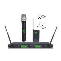 Gtd Audio 2X800 Channel Uhf Diversity Wireless Hand-Heldlavaliereheadset Microphone Mic System (1 Hand Held  1 Lavaliere Mic) 733Hl