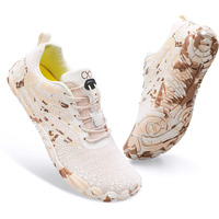 Xihalook Womens Barefoot Athletic Aqua Water Sports Hiking Shoes With Wide Toe Trail Running Shoes Beige Brown, 10 Women/8.5 Men