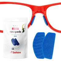 Setex Gecko Grip 10Mm Anti-Slip Nose Pads For Eyeglasses, (5 Blue Pair) Usa Made, Innovative Microstructured Fibers, 1Mm X 7Mm X 16Mm
